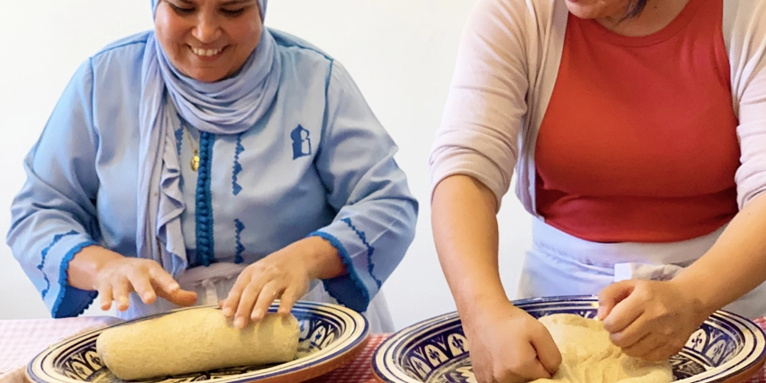 Bread Preparing - cooking experience in Tangier at Blue Door Cuisine