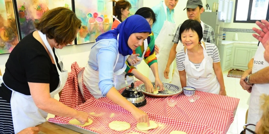 Rghayef Preparing - cooking experience in Tangier at Blue Door Cuisine